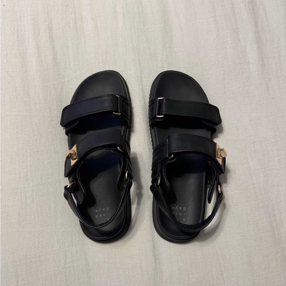 a new day Black Sandals